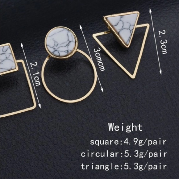 NEW!💙💎💛GEOMETRIC MODERN TRIANGLES!💛💎💙MARBLED - Picture 4 of 8